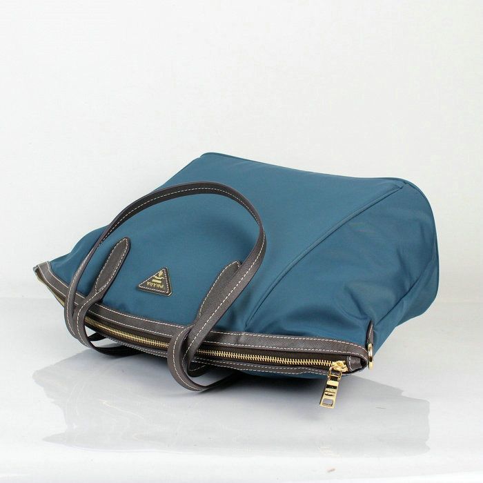 2014 Prada canvas shoulder handbag BR4664 blue
